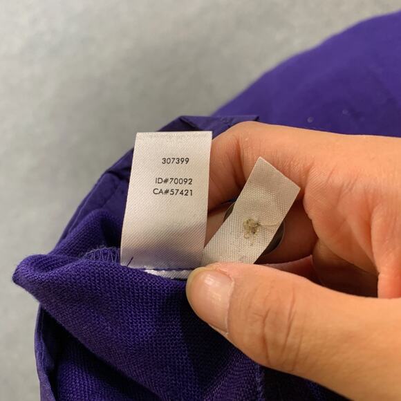 Ann Taylor Loft Pants Womens 2 M Violet Linen Maternity Wide Leg Stretch Tummy - Picture 8 of 11